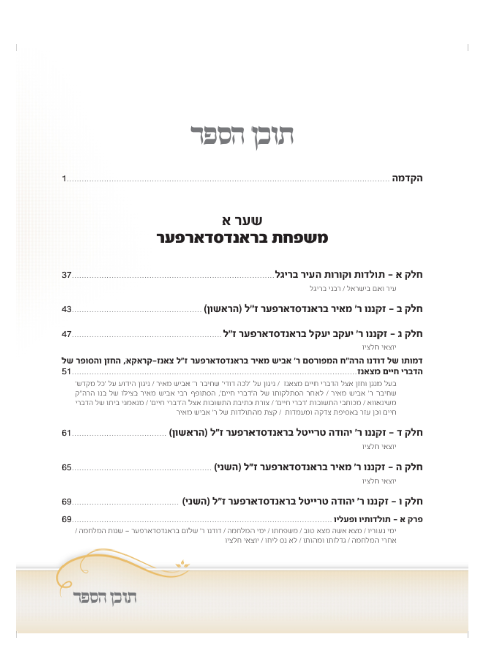 שלשה אבות -בראנסדארפער -טייכטהאל -גינז