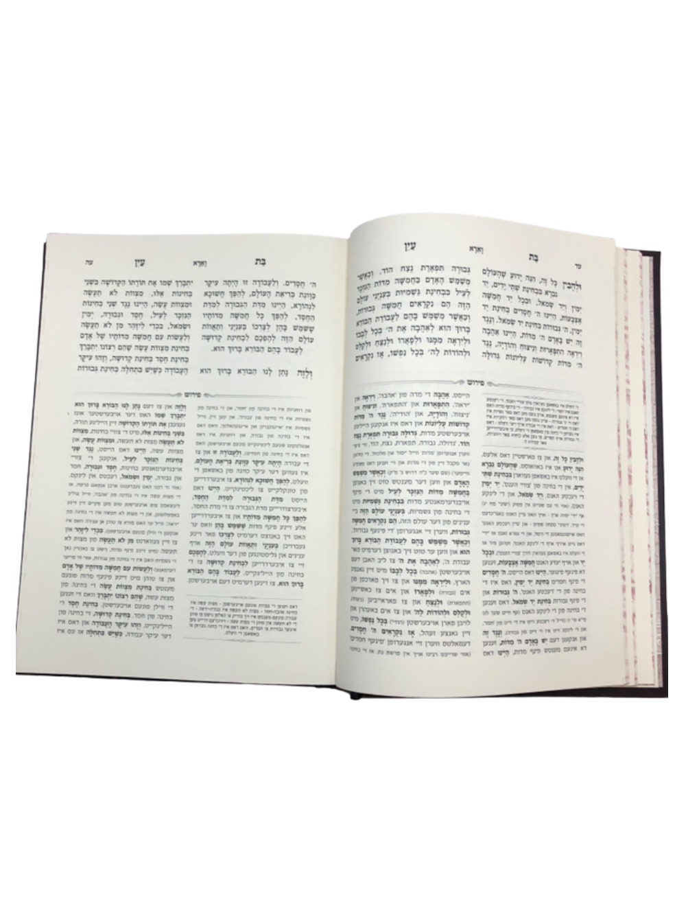 בת עין עם פירוש משולב באידיש -סדר שמות