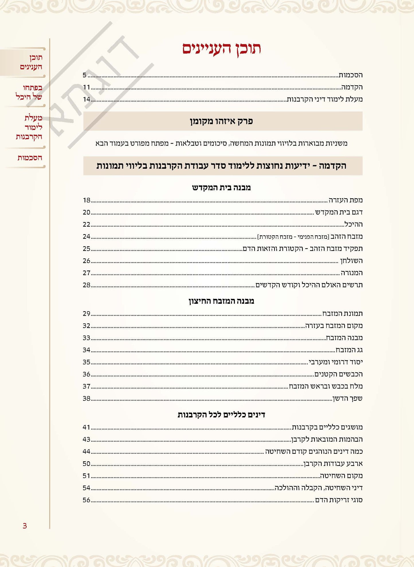 והשב את העבודה פרק איזהו מקומן המבואר