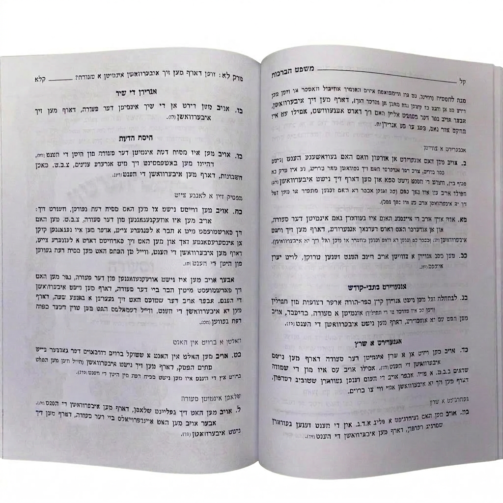 משפט הברכות -ג''כ -'אידיש